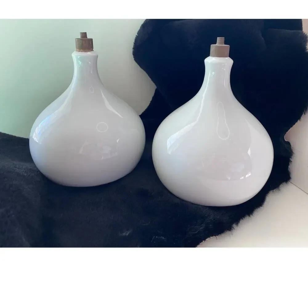 Vintage Gerold Porzellan lamp base, white porcelain, Made W Germany 4 available